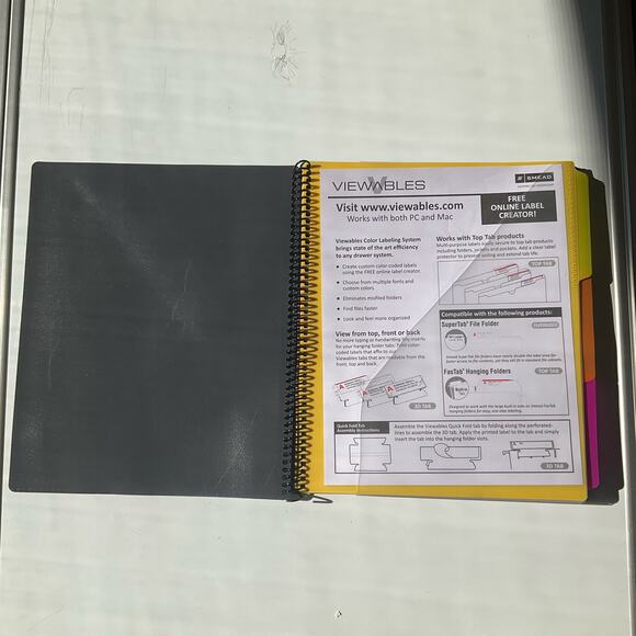 Smead Project Organizer Poly 24-pocket 1/3-cut 10"x12" Gray/MI 89206, Colorful - Picture 2 of 6